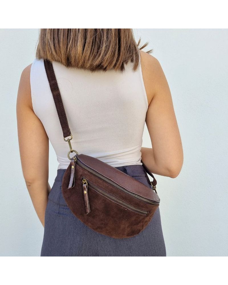 Sac Banane Bi Mati Re Couleur Choco Zosha Collection