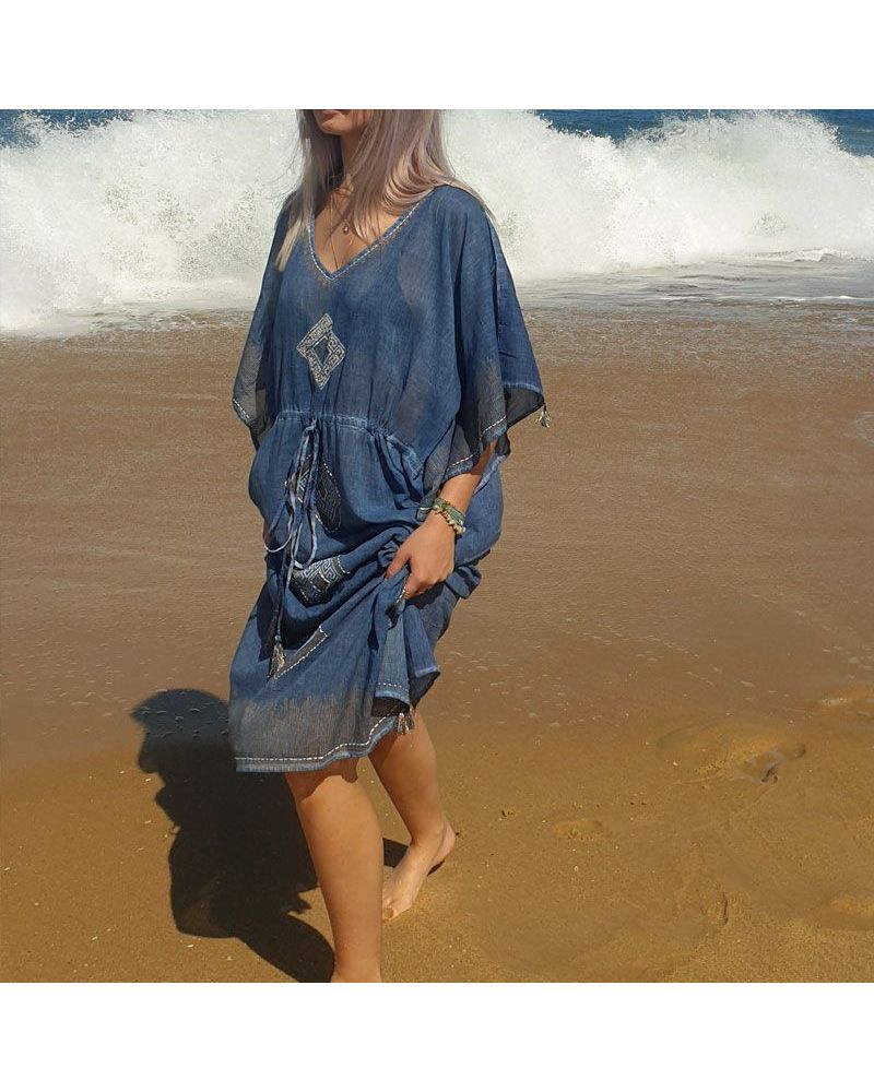 Plage - Plage LI Caftan ワンピース ネイビー 36の+giftsmate.net