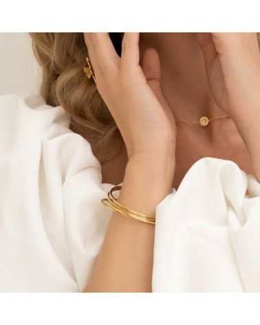 Bijoux Femme : Bracelet jonc Acier Inoxydable doré - NewShopMode