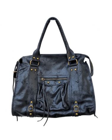 sac cuir brossé noir