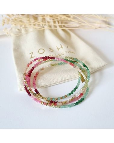 bracelet tie & dye vert rose