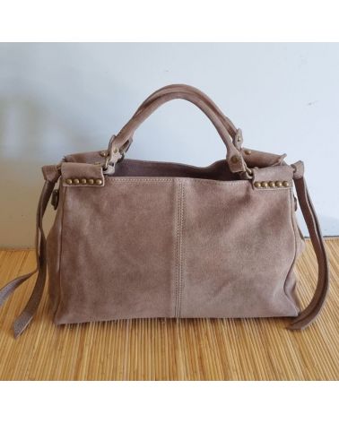 sac à main daim taupe