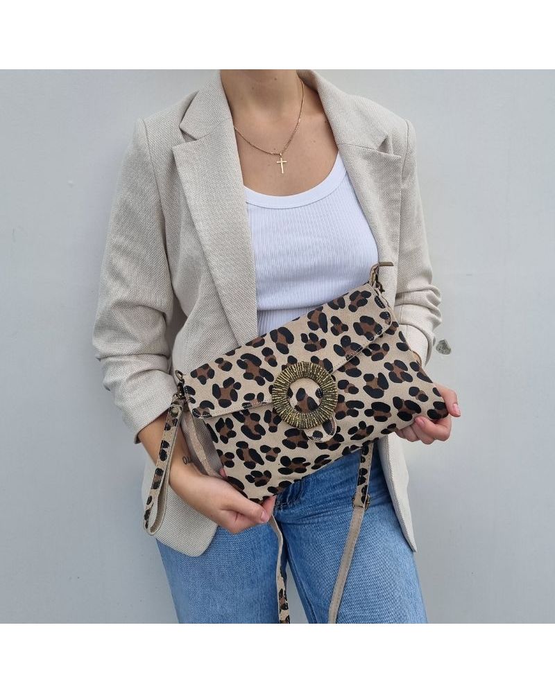 Pochette leopard Clelia Zosha Collection