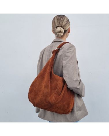 sac daim hobo cognac