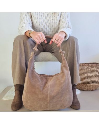 sac daim hobo sorina taupe