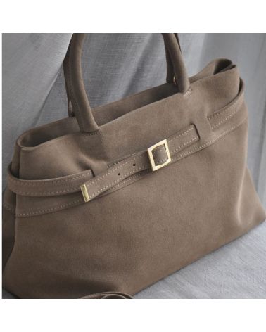 sac à main nubuck moka