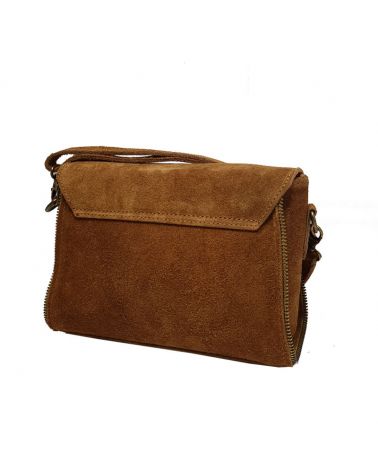 Sac Bandoulière Zip Camel