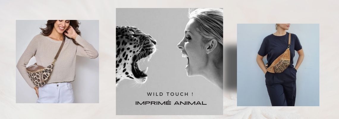 wild touch accessoires sac imprimé animal léopard zèbre